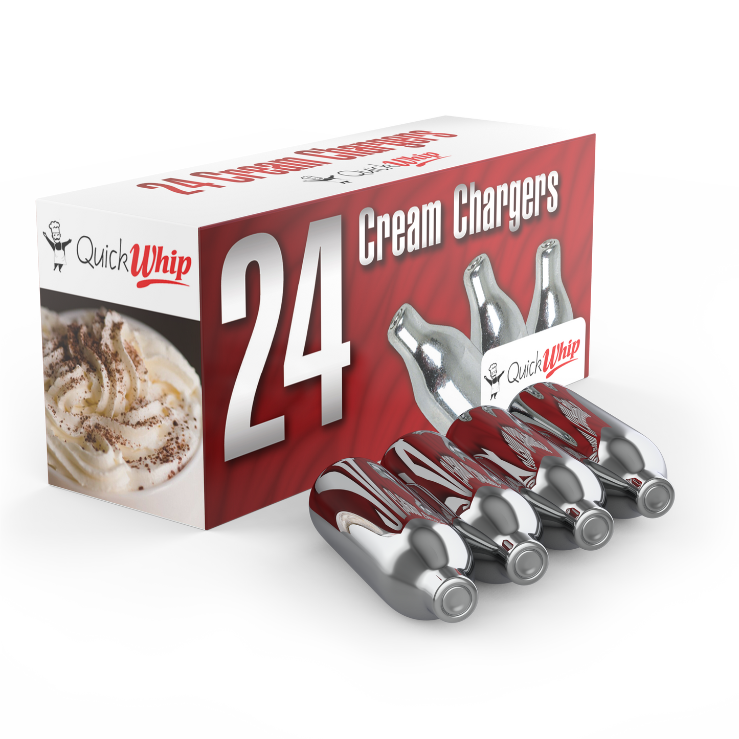 QuickWhip Cream Chargers Full Cartons of 600 8g N20 -  Loose overstock / Damaged packaging